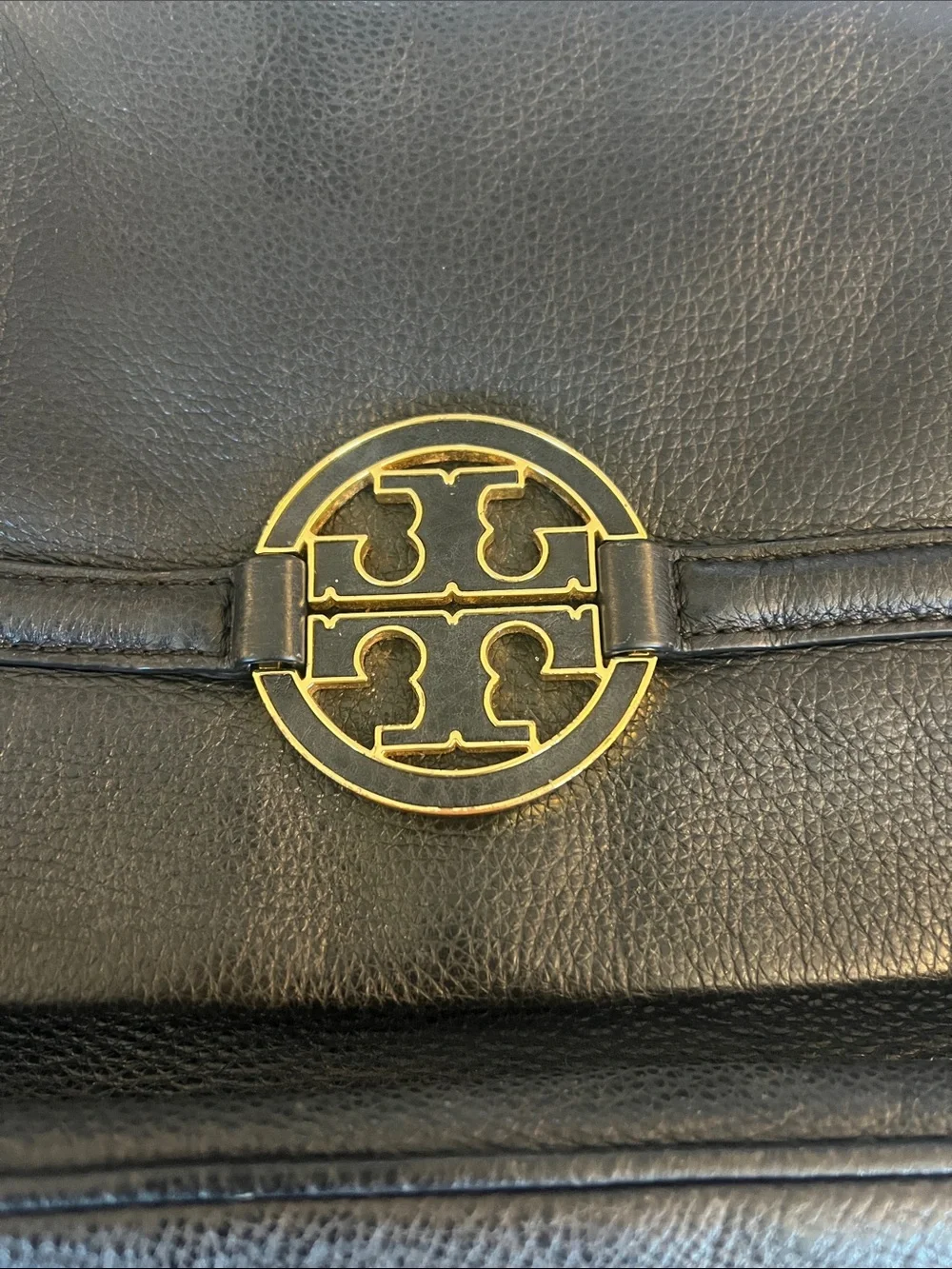TORY BURCH with COA black crossbody/gold strap